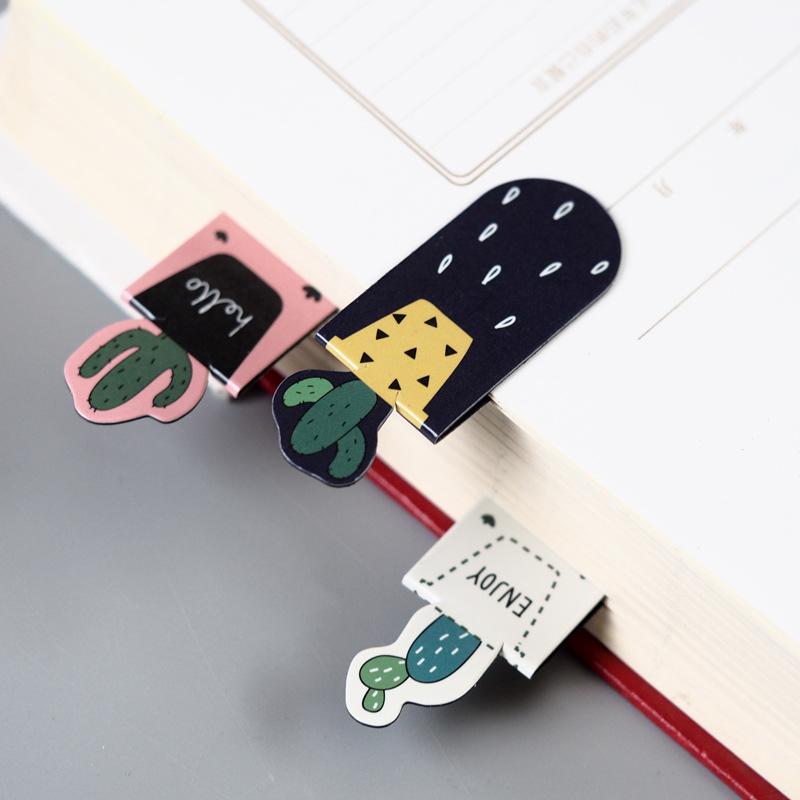 Cactus Magnetic Bookmark Set