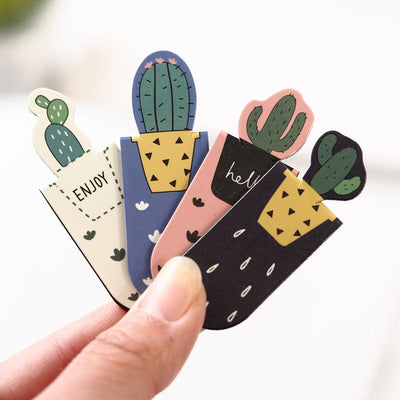 Cactus Magnetic Bookmark Set