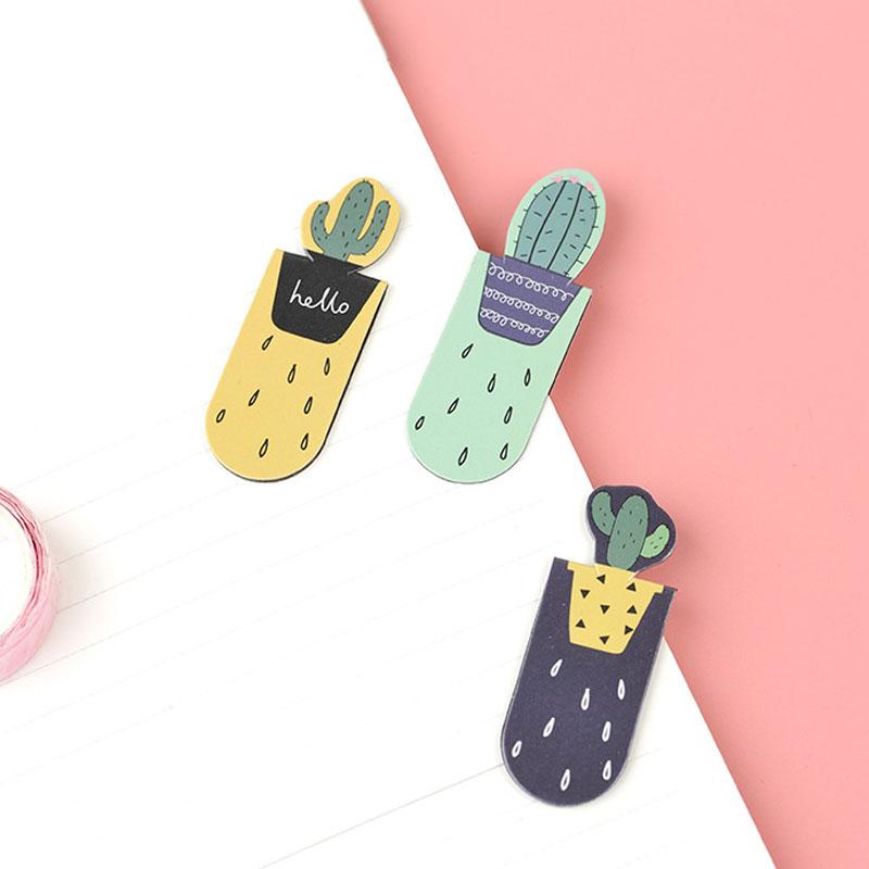 Cactus Magnetic Bookmark Set