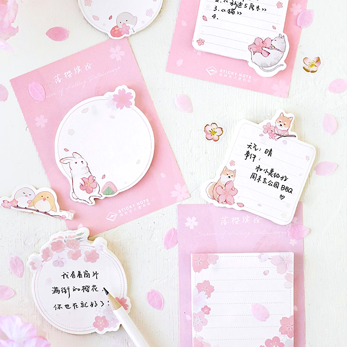 Spring Blossom Sticky Notes