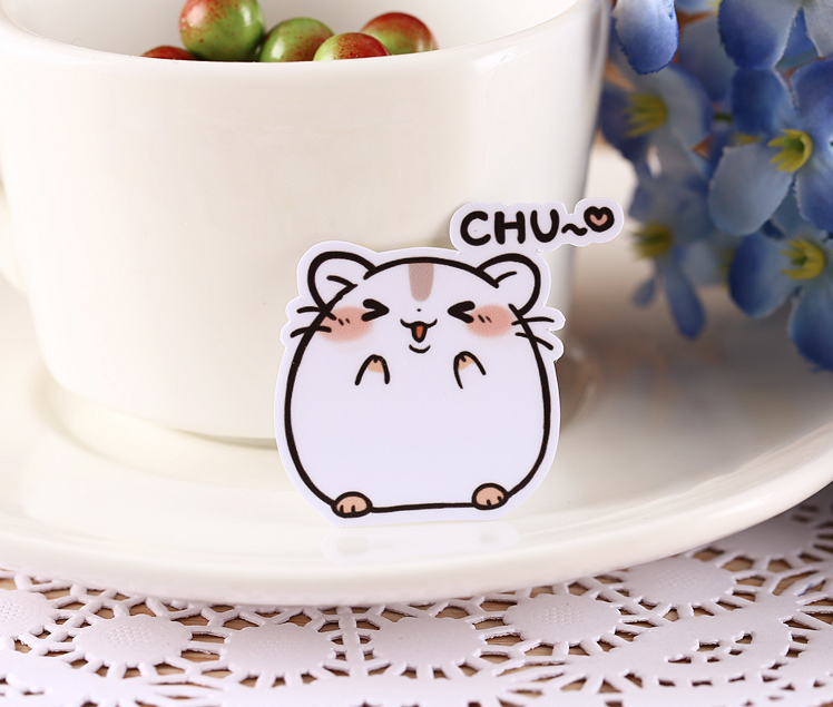 38 Pcs Kawaii Japanese Hamster Stickers