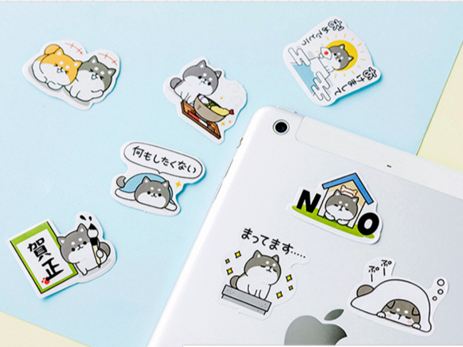 Naughty Husky Paper Stickers