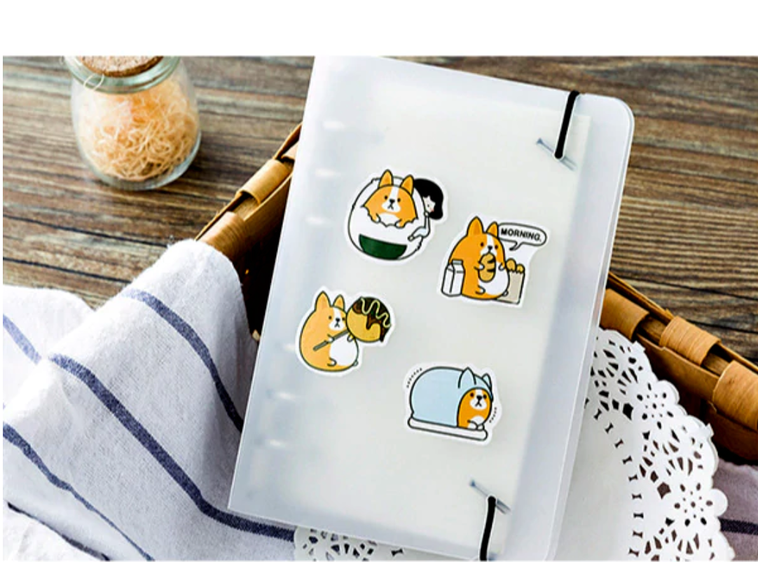 Shiba and Girl Paper Stickers