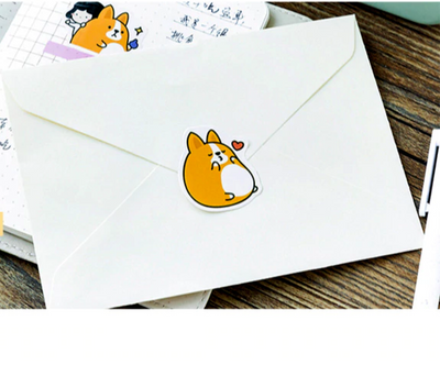 Shiba and Girl Paper Stickers