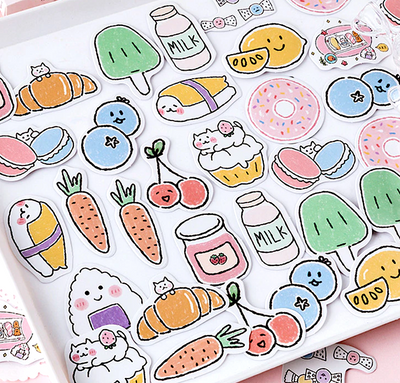 Kawaii Food Paper Stickers