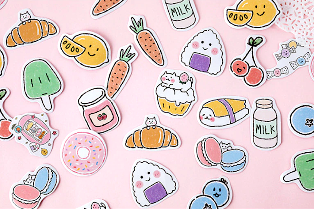 Kawaii Summer Sticker Sheet Kawaii Food Stickers Cute Journal