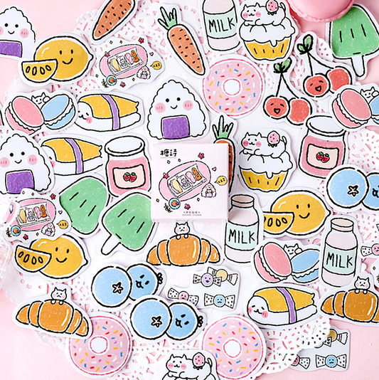 Kawaii Food Paper Stickers