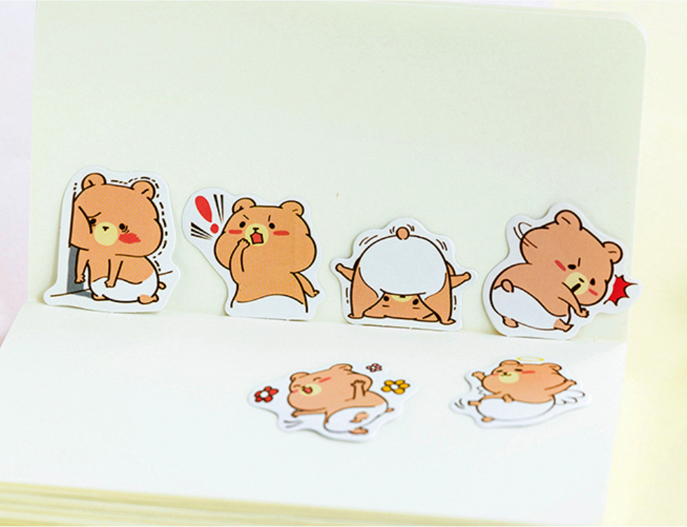 Teddy Paper Stickers