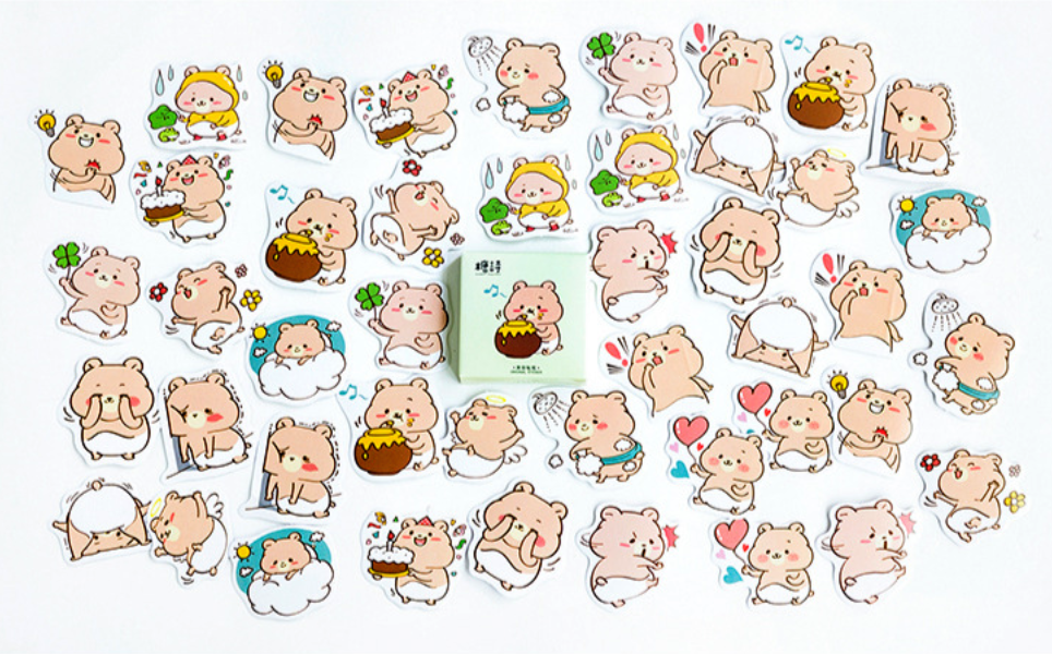 Teddy Paper Stickers