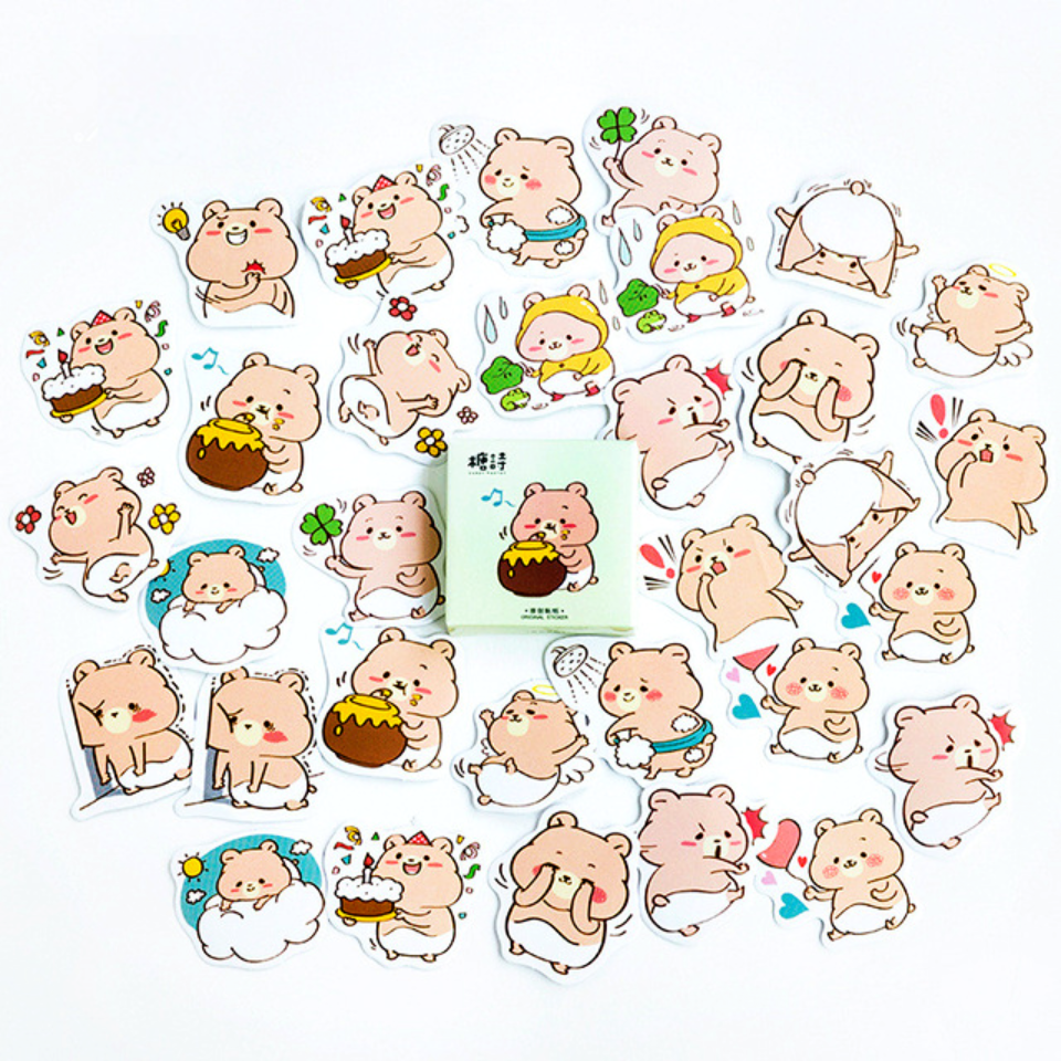 Teddy Paper Stickers