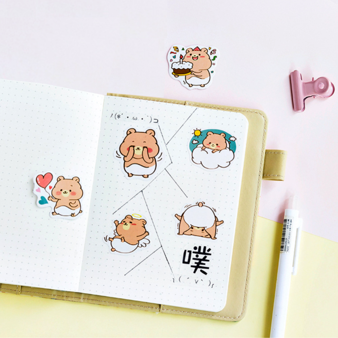 Teddy Paper Stickers