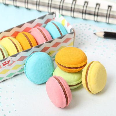 Mini Macaron Eraser Set