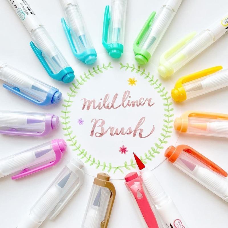 Mildliner Brush Pen Set - Pastel Colors