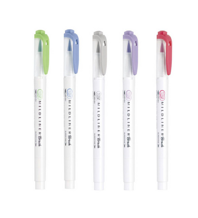 Mildliner Brush Pen Set - Cool Colors