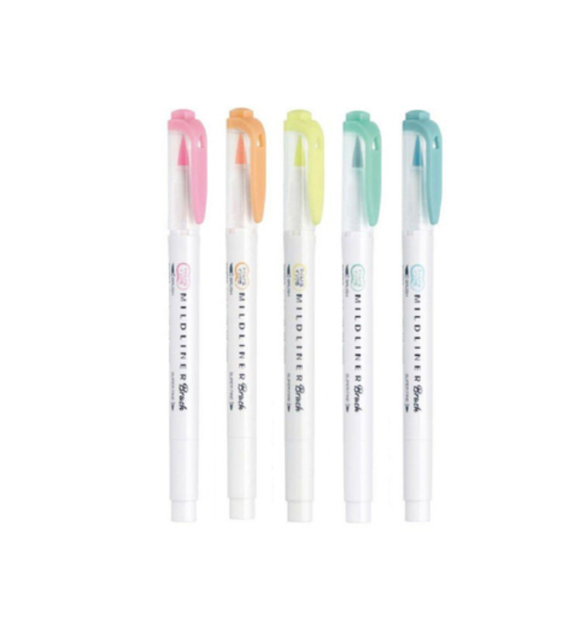 Zebra Brush Pen Mildliner Brush (5 Colours/Set)
