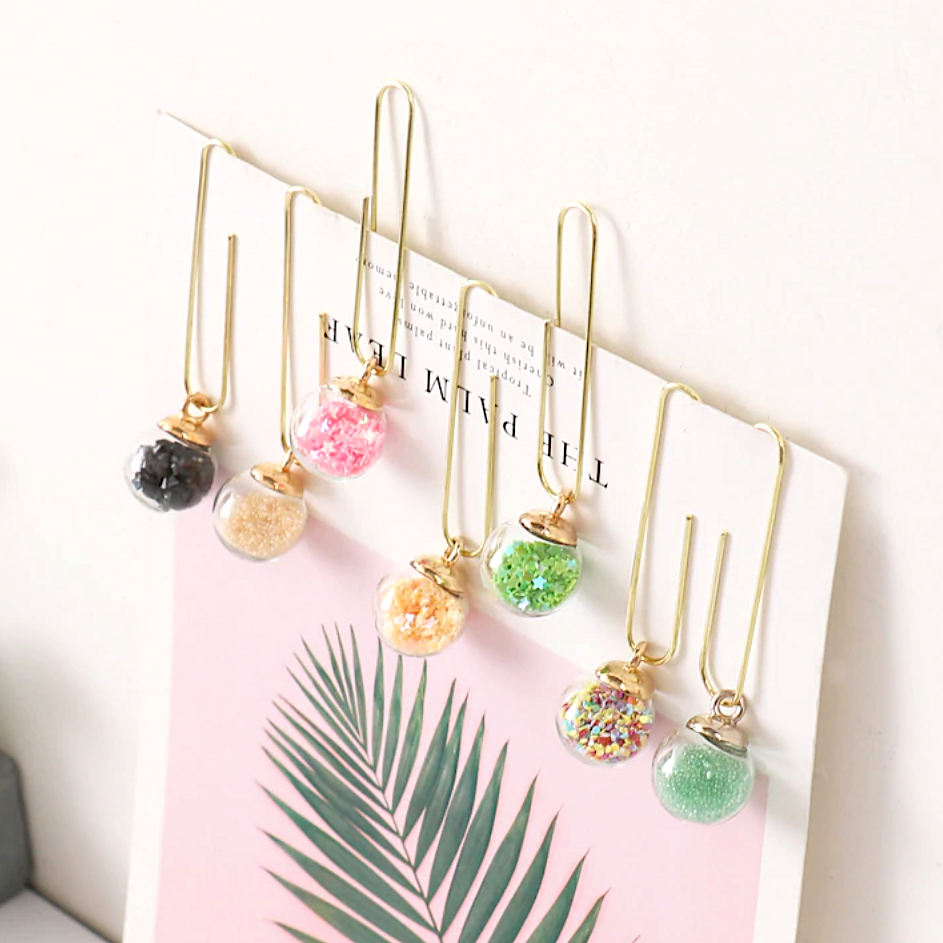 Glass Ball Paper Clips