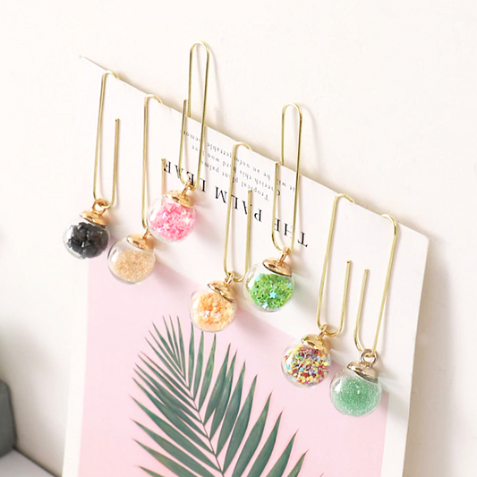 Glass Ball Paper Clips