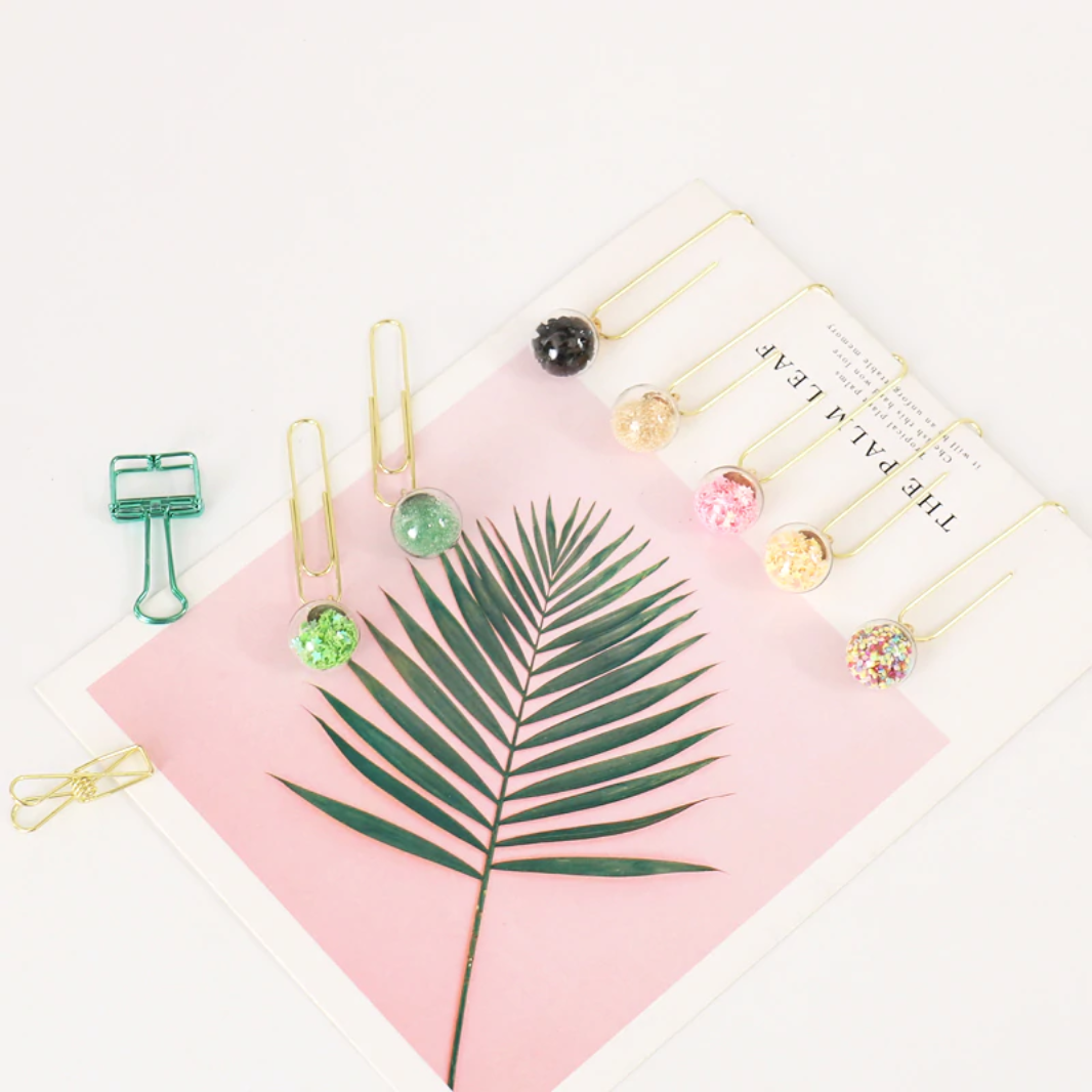 Glass Ball Paper Clips