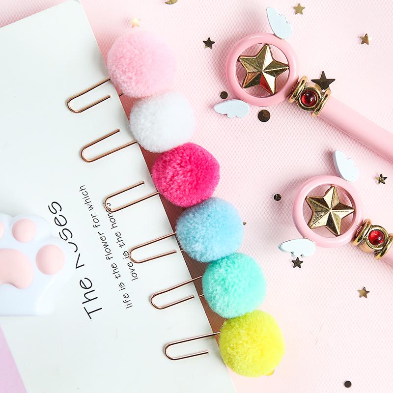 Pom Pom Paper Clips 6-Pack