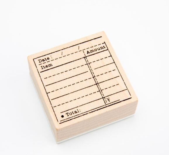 Vintage Planner Memo Wooden Stamp