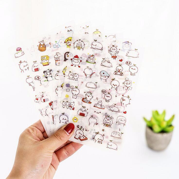 Cute Budding Pop Stickers 6-pack