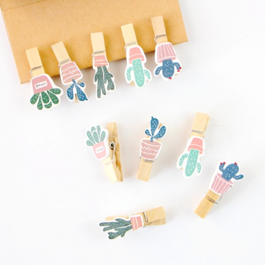 Cactus Wooden Pegs