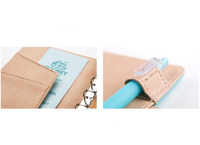 Cat Closure Leather Personal Planner