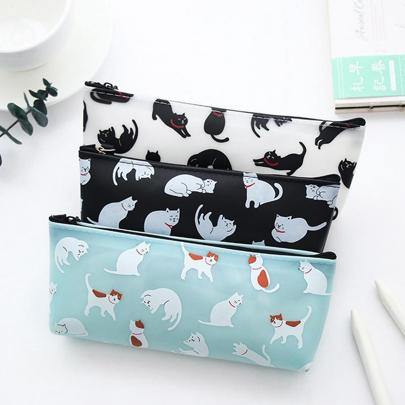 Cat Print Pencil Case