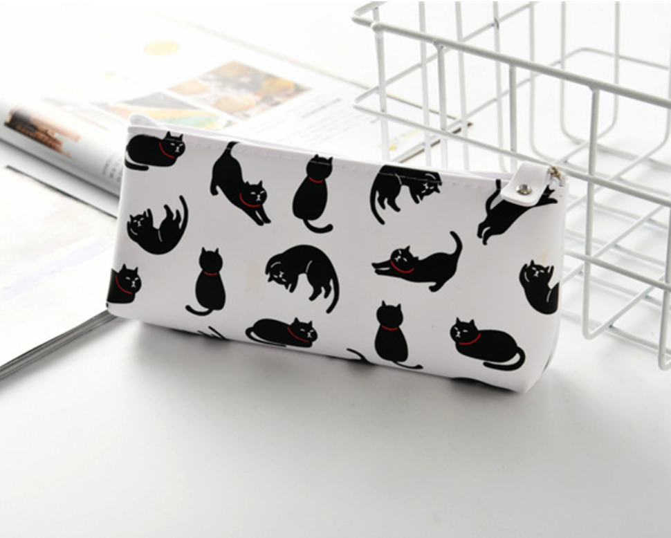 Cat Print Pencil Case