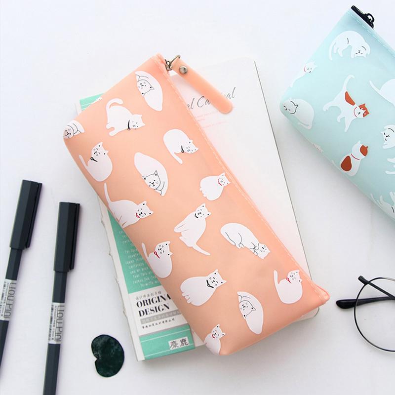 Cat Print Pencil Case