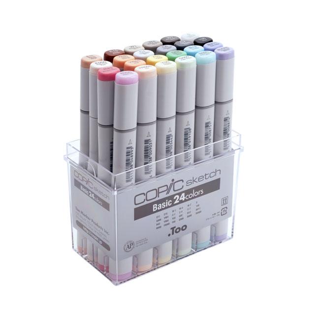 24-Piece Copic Sketch Markers with Case Set - KSOF