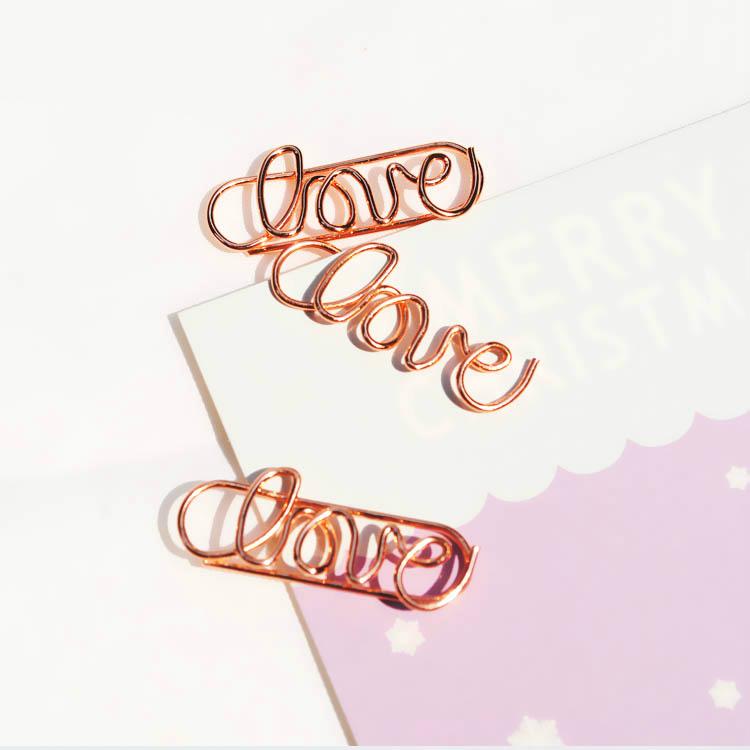 Rose Gold Paper Clip Set