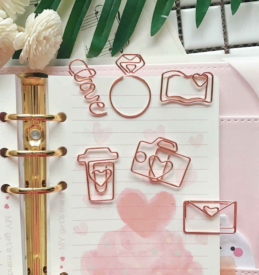 Rose Gold Paper Clip Set