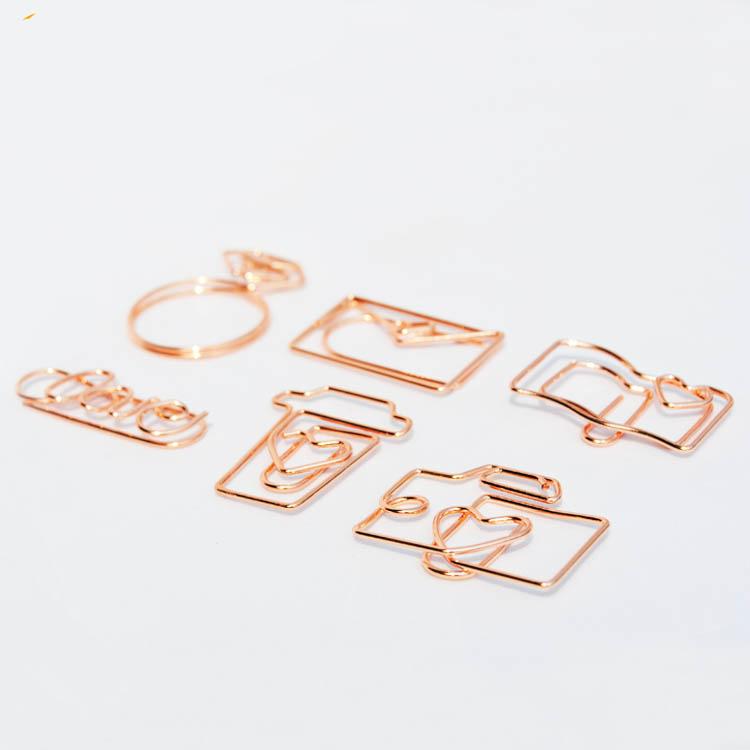 Rose Gold Paper Clip Set