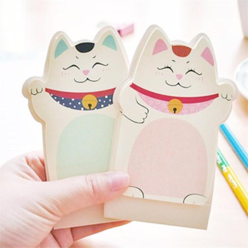 Fortune Cat Sticky Memo Pad