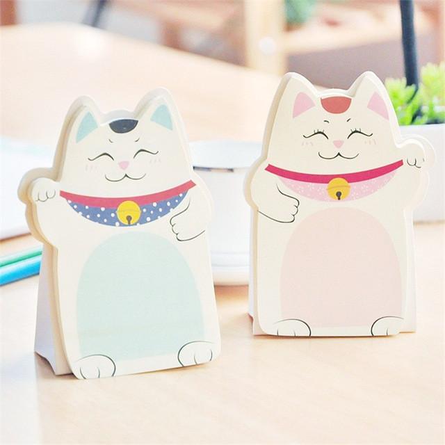 Fortune Cat Sticky Memo Pad