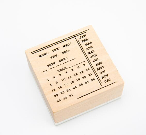 Vintage Planner Memo Wooden Stamp