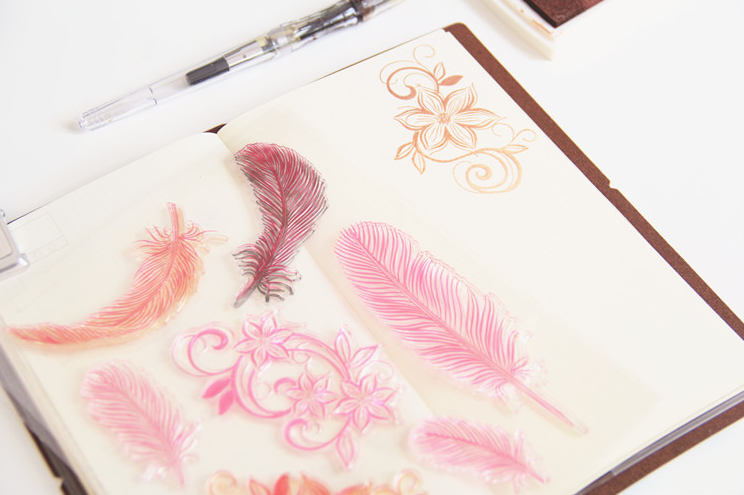 Feather & Flower Stamp Set