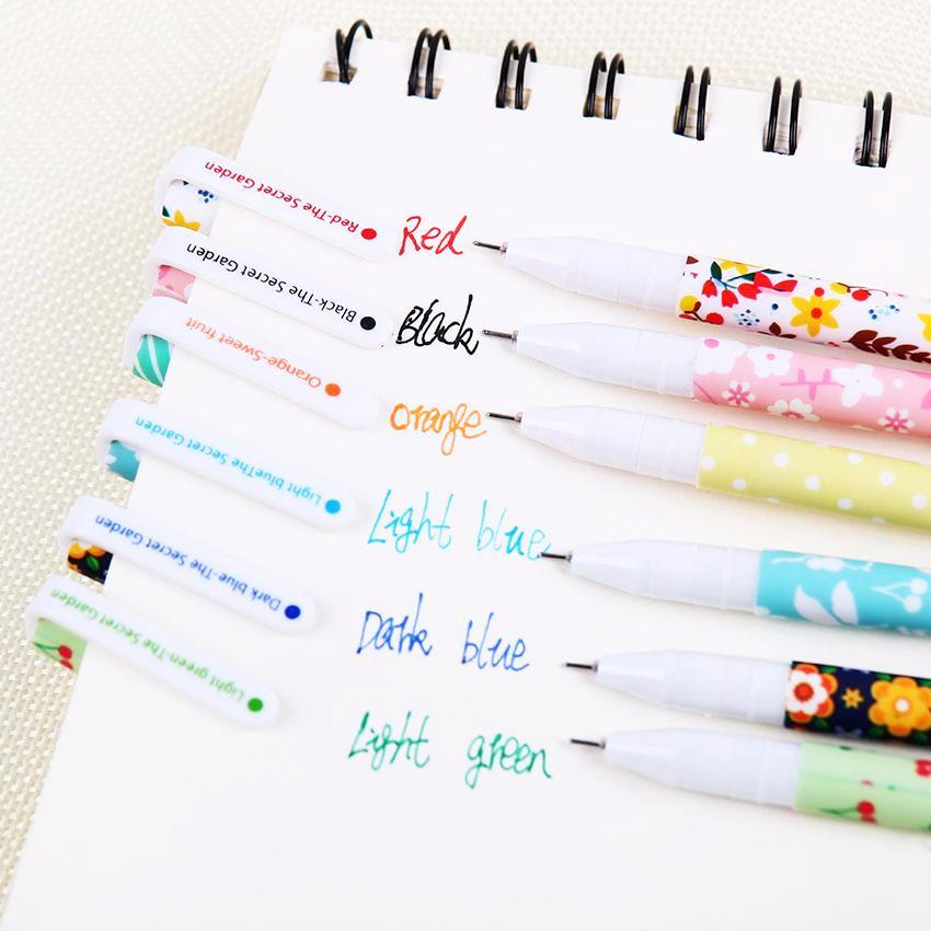 The Secret Garden Color Gel Ink Pen 6-pack - Japanese Kawaii Pen Shop -  Cutsy World