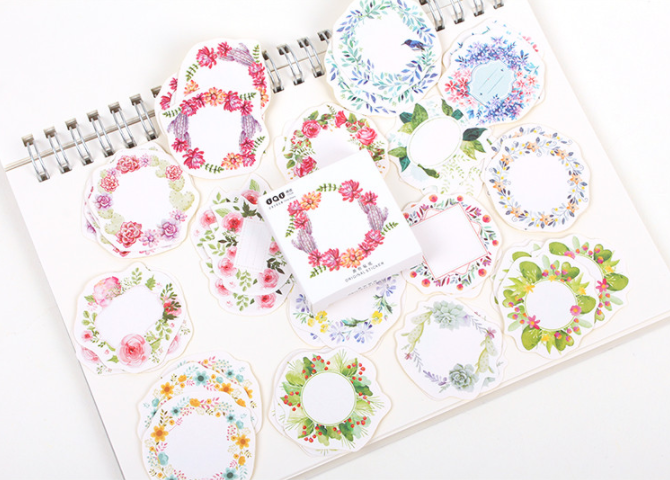 Summer Flower Wreath Stickers