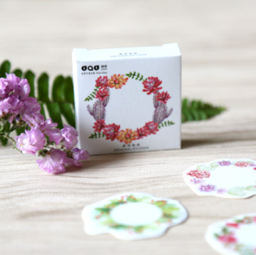 Summer Flower Wreath Stickers