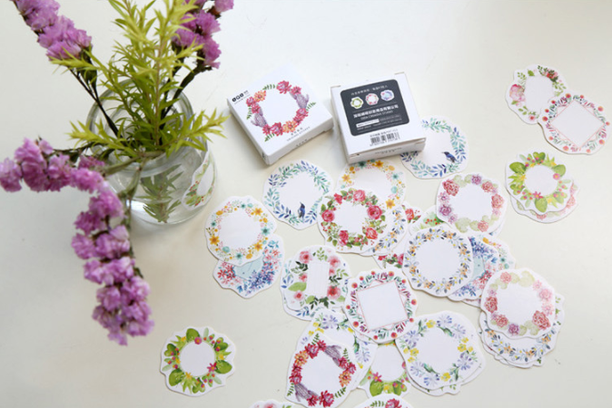 Summer Flower Wreath Stickers