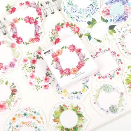 Summer Flower Wreath Stickers