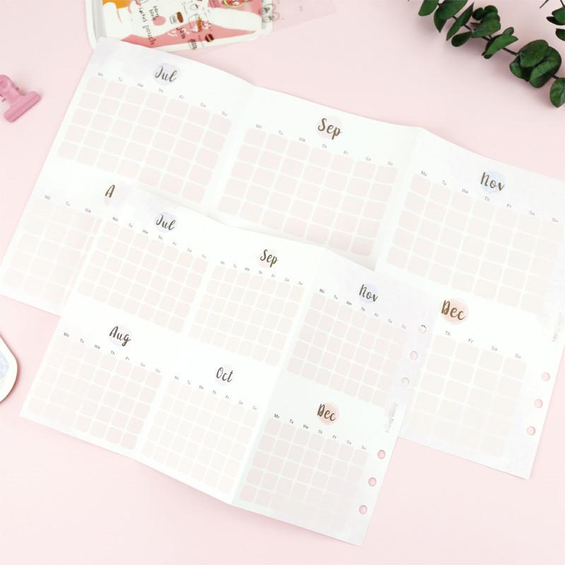 Foldable Monthly Planner Inserts