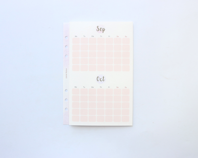 Foldable Monthly Planner Inserts