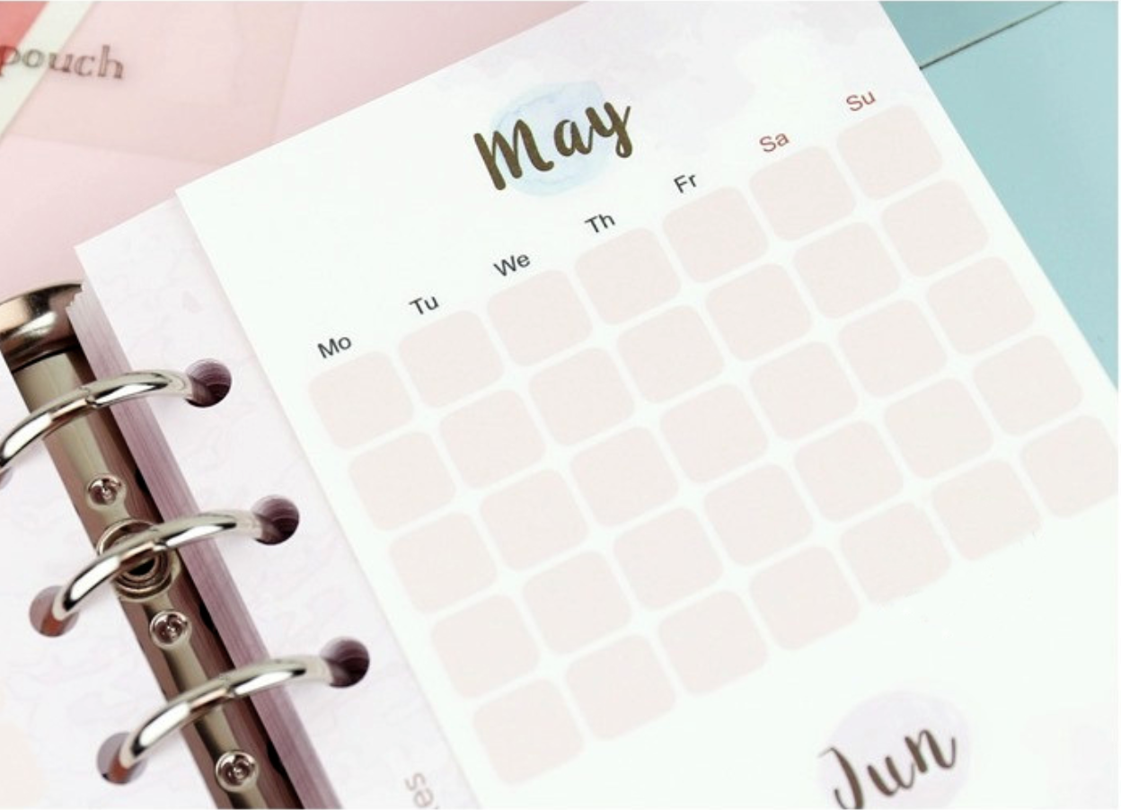 Foldable Monthly Planner Inserts