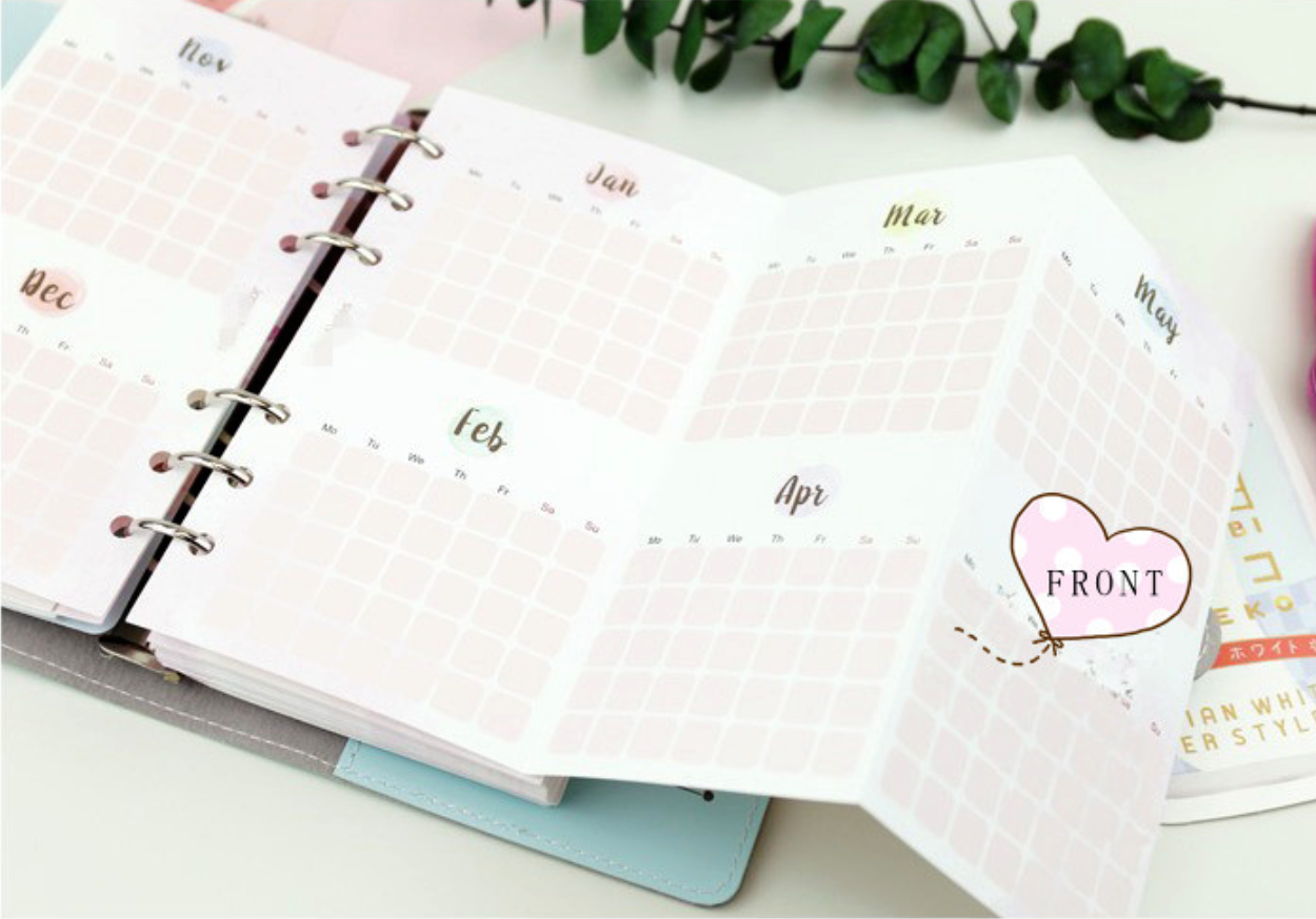 Foldable Monthly Planner Inserts