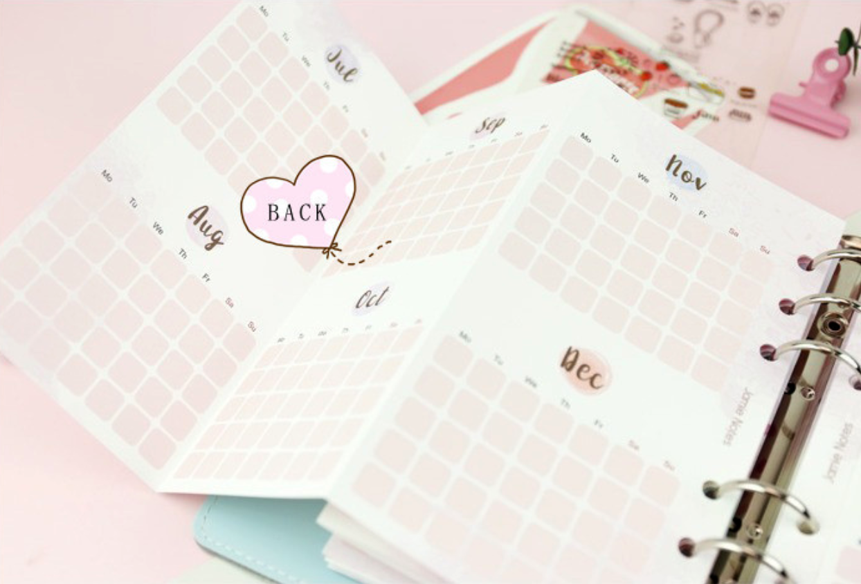 Foldable Monthly Planner Inserts