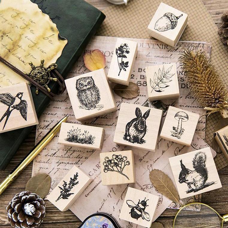 Forest Life Wooden Stamp