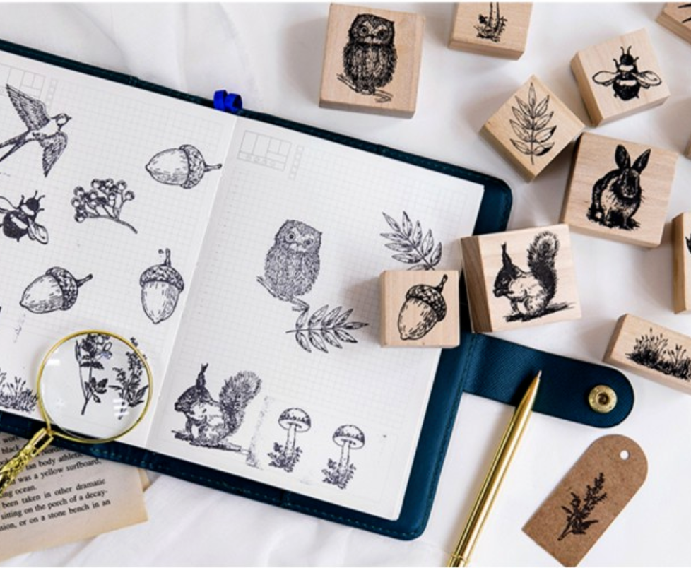 Forest Life Wooden Stamp